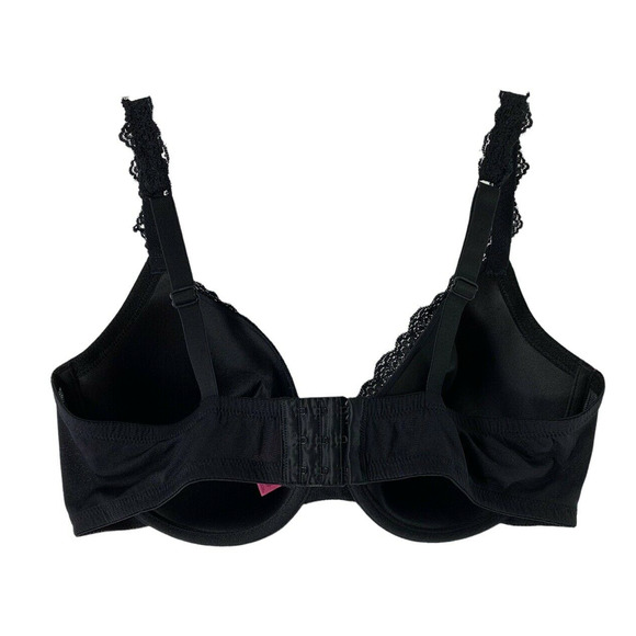Fruit Of The Loom Black 42D Bra Underwire Lightly Padded Style FT093 Nylon - Picture 2 of 5